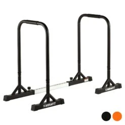 Mirafit Tall Parallettes With Adjustable Extension Bar -Fitness Promotion Store Mirafit Black Parallettes with Adjustable Extension Bar on White Background