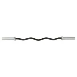 Mirafit M3 Olympic EZ Curl Bar -Fitness Promotion Store Mirafit Black and Silver M3 EZ Curl Bar Flat