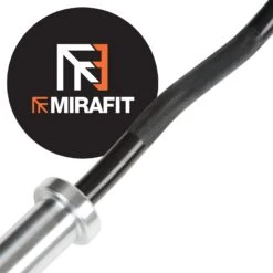 Mirafit M3 Olympic EZ Curl Bar -Fitness Promotion Store Mirafit Black and Silver M3 EZ Curl Bar Knurling