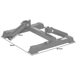 Mirafit Twin Landmine & Handle Kit -Fitness Promotion Store Mirafit Double Freestanding Landmine on White Background with Measurements