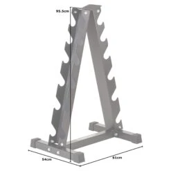 Mirafit Vertical Dumbbell Stand -Fitness Promotion Store Mirafit Dumbbell Storage Tree on White Background with Measurements 4