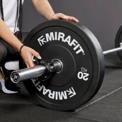 Mirafit Gen II 2" Olympic Weight Bar Quick Release Collars -Fitness Promotion Store Mirafit Gen III QR Collar Black on barbell