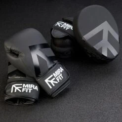Fitness Promotion Store -Fitness Promotion Store Mirafit Leather Boxing Gloves and Mitts Kit 4