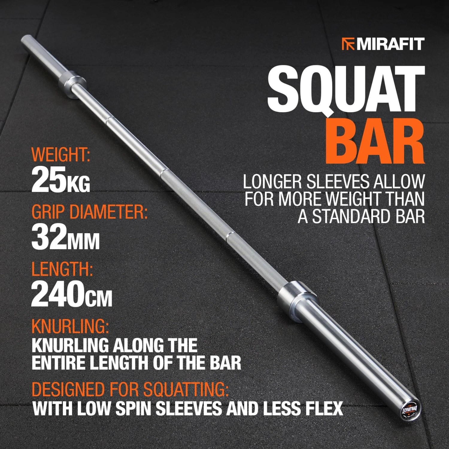 Mirafit Leviathan Squat Bar 4 Mirafit Leviathan Squat Bar - Image 4