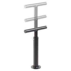 Mirafit Olympic Plate Loading Pin T Handle -Fitness Promotion Store Mirafit Loading Pin Power Handle Showing Adjustable Heights on White Background