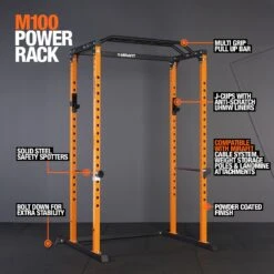 Mirafit M100 Power Rack With Barbell And Weights Set -Fitness Promotion Store Mirafit M100 Power Rack Features 6