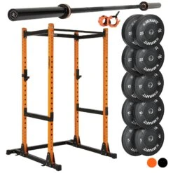 Mirafit M200/M200S Power Rack With Barbell And Weights Set