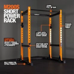 Mirafit M200/M200S Power Rack With Barbell And Weights Set -Fitness Promotion Store Mirafit M200S Short Power Rack Infographic 3