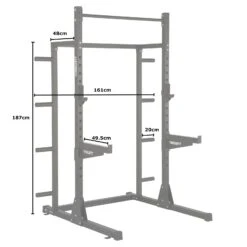 Mirafit M210 Half Power Rack -Fitness Promotion Store Mirafit M210 Half Rack All Measurements