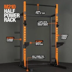 Mirafit M210 Half Power Rack -Fitness Promotion Store Mirafit M210 Half Rack Infographic