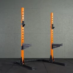 Mirafit M220 Squat Rack -Fitness Promotion Store Mirafit M220 Squat Rack in Orange with Spotters