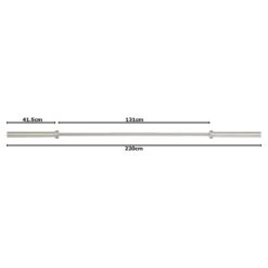 Mirafit M3 20kg Stainless Steel Barbell -Fitness Promotion Store Mirafit M3 7ft 20kg Stainless Steel Olympic Barbell Measurements