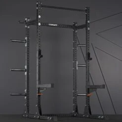 Mirafit M3 Half Rack -Fitness Promotion Store Mirafit M3 Half Rack Black 92 82 Spotters Storage Poles Gym