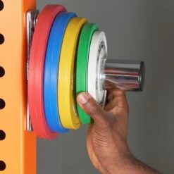 Mirafit M4 Chrome Weight Storage Poles -Fitness Promotion Store Mirafit M4 Chrome Power Rack Olympic Plate Holders 150mm on cage 1