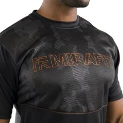 Mirafit Men's Midnight Camo Lightweight Gym T-Shirt 12 Mirafit Men's Midnight Camo Lightweight Gym T-Shirt -Fitness Promotion Store Mirafit Mens Lightweight Gym T shirt chest detail 7