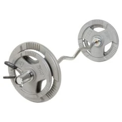 Mirafit Olympic Curl Bar & 30kg Tri Grip Weight Set