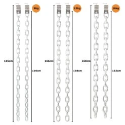 Mirafit Olympic Barbell Weighted Chains -Fitness Promotion Store Mirafit Olympic Weightlifting Chains Measurements