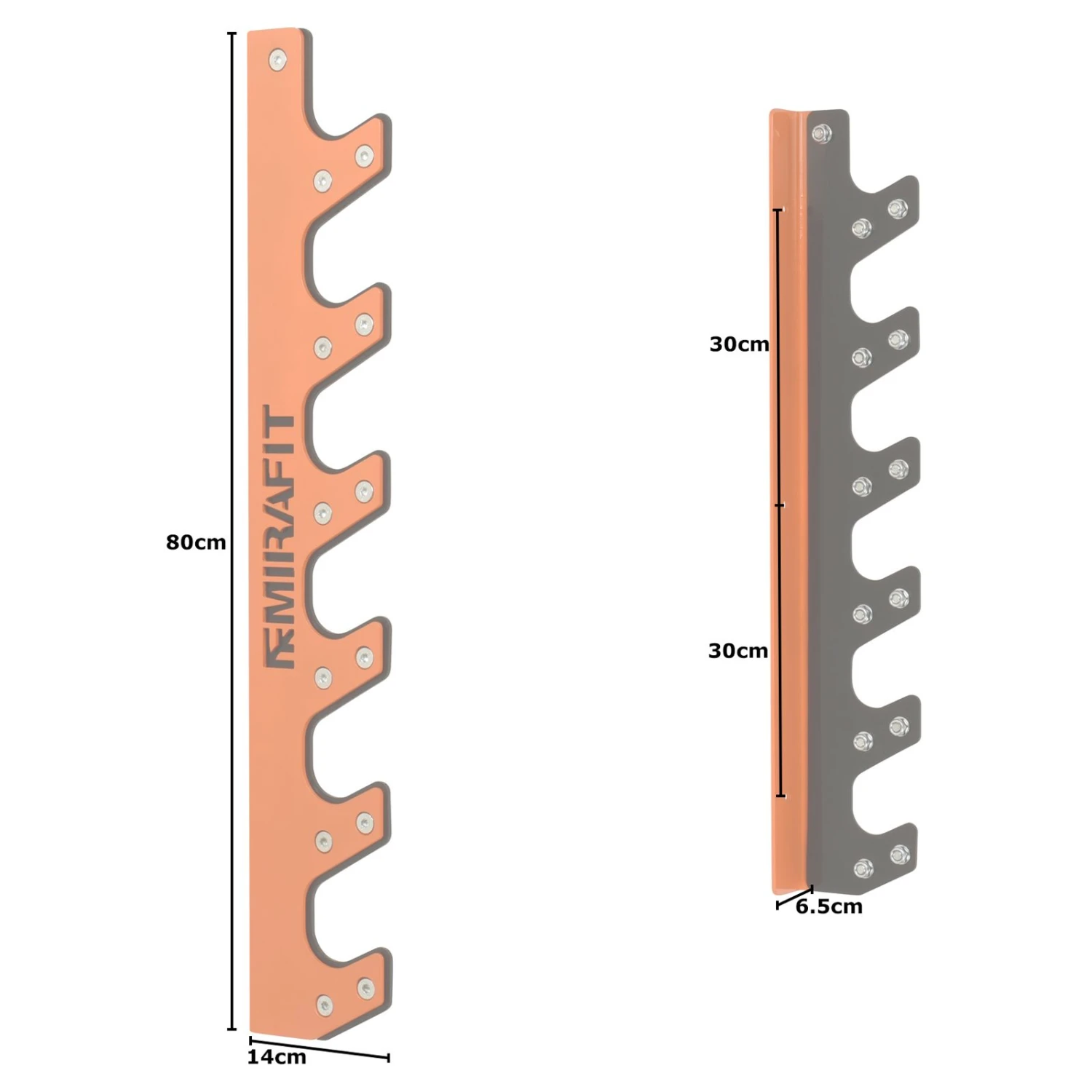 Mirafit 6 Barbell Wall Rack 7 Mirafit 6 Barbell Wall Rack - Image 7