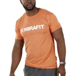 Mirafit Orange Active Fit Gym T-Shirt -Fitness Promotion Store Mirafit Orange Active Fit Gym Shirt