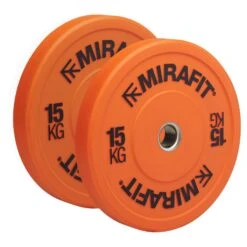 Mirafit Olympic Bumper Plates -Fitness Promotion Store Mirafit Orange Bumper Plates 15kg