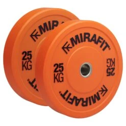 Mirafit Olympic Bumper Plates -Fitness Promotion Store Mirafit Orange Bumper Plates 25kg