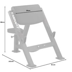 Mirafit M3 Preacher Curl Bench -Fitness Promotion Store Mirafit Preacher Curl Measurement 1