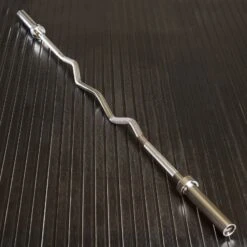 Mirafit Rackable Olympic EZ Curl Bar -Fitness Promotion Store Mirafit Rackable Olympic EZ Curl Bar on Mat