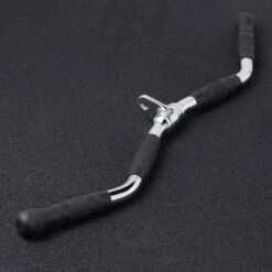 Mirafit Revolving Curl Bar Attachment With Rubber Grips -Fitness Promotion Store Mirafit Revolving Curl Bar Attachment with Rubber Grips on gym mat