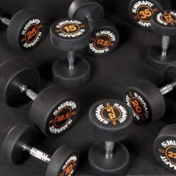 Mirafit Rubber Dumbbell Set & 3 Tier Weight Rack -Fitness Promotion Store Mirafit Rubber Dumbbells mat