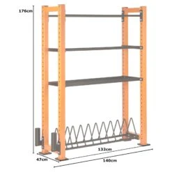Mirafit Single Bay Gym Storage System -Fitness Promotion Store Mirafit Single Bay Gym Storage System measurements 2