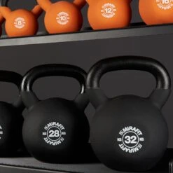 Mirafit Soft Touch Kettlebell Set & Weight Rack -Fitness Promotion Store Mirafit Soft Touch Kettlebell Kit close view 1