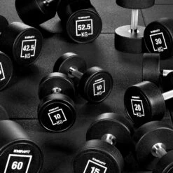 Mirafit Urethane Dumbbells -Fitness Promotion Store Mirafit Urethane Dumbbells on gym mats 28