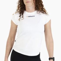 Mirafit Women's Technical Gym T-Shirt - White -Fitness Promotion Store Mirafit Womens Technical Gym T Shirt front 8