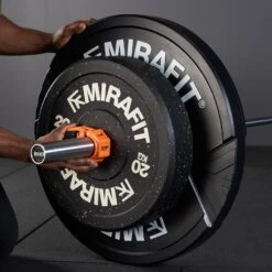 Mirafit XL 30kg Weight Plates -Fitness Promotion Store Mirafit XL 30kg Bumper Plates loading