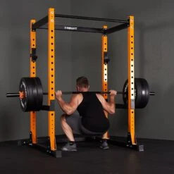 Mirafit M200S Short Power Rack -Fitness Promotion Store Orange 100kg Squat Mirafit M200S Power Cage