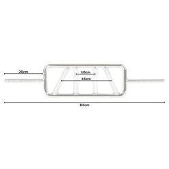 Mirafit 1" Multi Grip Spinlock Tricep Bar -Fitness Promotion Store Overhead View Mirafit 1 inch Multi Grip Spinlock Tricep Bar Measurements
