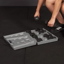 Mirafit 10kg Mini Dumbbell Set In Case - Black Weights -Fitness Promotion Store Picking up Mirafit 10kg Dumbbell Set