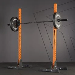 Mirafit M3 Squat Stands 15 Mirafit M3 Squat Stands -Fitness Promotion Store Racked Barbell on Orange Mirafit M3 Squat Stand 1