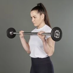 Mirafit Urethane Fixed Weight Barbells -Fitness Promotion Store Reverse Curl with Mirafit 7 5kg Urethane Fixed Weight Barbell 1