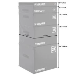 Mirafit Soft Stackable Plyo Box - Choice Of Height -Fitness Promotion Store Stackable Plyo Boxes Measurements Mirafit 6