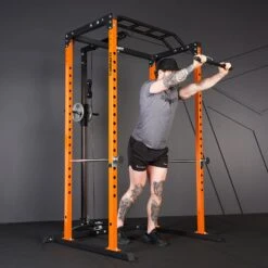 Mirafit M100 Power Rack Cable Pulley System -Fitness Promotion Store Tricep Extension Orange Mirafit M100 Power Rack and Cable System 1
