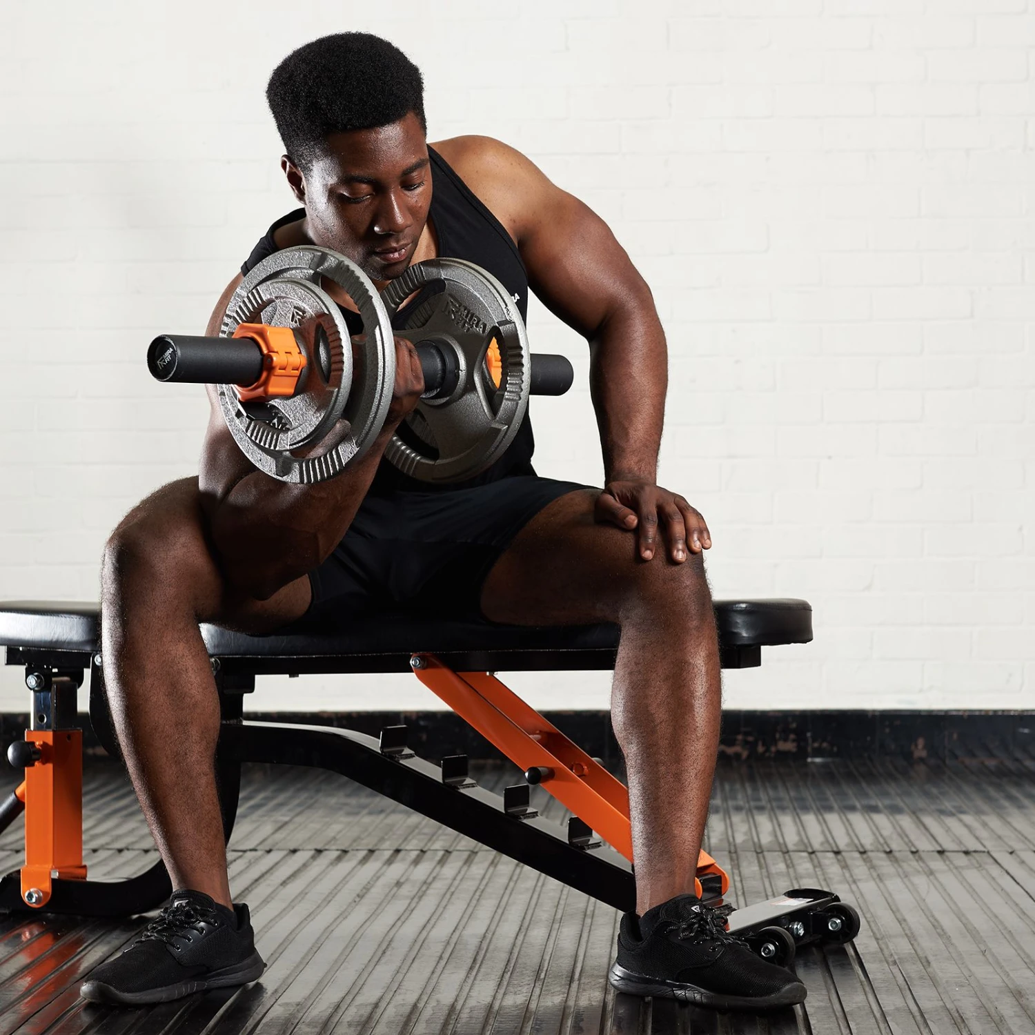 Mirafit Axle Style Thick Grip Olympic Dumbbell Bars - Black 10 Mirafit Axle Style Thick Grip Olympic Dumbbell Bars - Black - Image 10