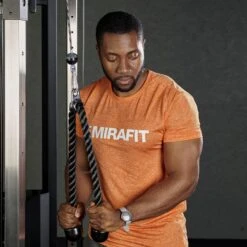 Mirafit Orange Active Fit Gym T-Shirt -Fitness Promotion Store exercising with mirafit orange active fit gym shirt