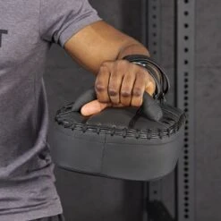 Mirafit Leather Kick Pad -Fitness Promotion Store holding Mirafit Leather Kick Pad