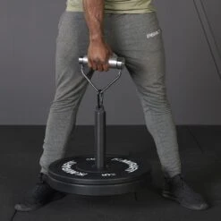 Mirafit Rolling Grip Handle -Fitness Promotion Store holding Mirafit Rotating Grip Handle 60mm and Loading Pin 2