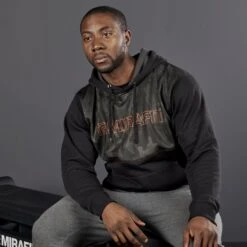 Mirafit Men's Midnight Camo Gym Hoodie -Fitness Promotion Store in gym wearing Mirafit Mens Midnight Camo Gym Hoodie 7