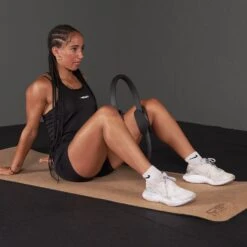 Mirafit Double Handle Pilates Ring -Fitness Promotion Store inner thigh squeeze using Mirafit Pilates Ring 2