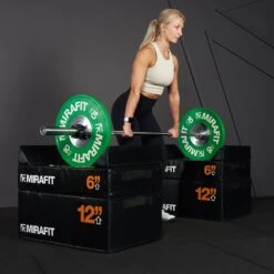 Fitness Promotion Store -Fitness Promotion Store lifting with Mirafit Soft Stackable Olympic Jerk Blocks