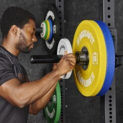 Mirafit Fractional Change Plates -Fitness Promotion Store loading 0 5kg Mirafit Olympic Change Plate on barbell