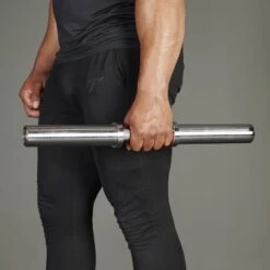 Mirafit Loadable Dumbbell Bars -Fitness Promotion Store man holding Mirafit 7 5kg Olympic Dumbbell Bar